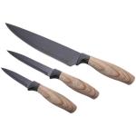 Knife Set Wooden Finish 3PCS 3 Ea