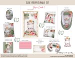 Cot Duvet Bedding Girly Hippo Jungle Set