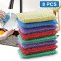 Magic Cleaning Sponges 4/8PCS - Double-sided Non-scratch Versatile For Dishes & Household Use Multi-color Options - Perfect For Kitchen Bathroom Living Room