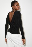 Cowl Back Top - Black
