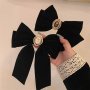 Black Velvet Bow Hair Clip Vintage Hair Accessories For Women Elegant Headwear For Women