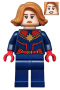 Minifigure Preloved Marvel Captain Marvel Carol Danvers - Medium Nougat Hair SH555