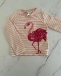 Gymboree Orange And White Flamingo Swimming Top 2Y