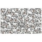 Grey Floral Pattern Rectangle Tablecloth