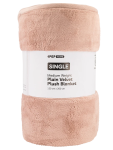 Single Plain Velvet Plush Blanket - 150 X 200 Cm Pink