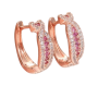 Luxurious Rose Gold Plated Copper Hoop Earrings
