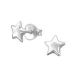 Astarla 925 Sterling Silver Star Ear Stud Earrings Size: 6MM