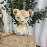 Shaped Pillow Lion With Leaves