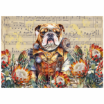 Tear Resistant Deco Print Bulldog Steampunk