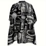 Stylish Printed Hair Cutting Gown Hair Cutting Apron Waterproof Cloth Dustproof Cape Professional Hairdressing Accessories For Barber Salon Uses