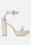 London 1 Platform Heel - Bone