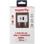 Supafly 3 Pin Pd Qc Wall Charger White