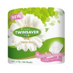 Twinsaver Luxury 2 Ply Toilet Paper White