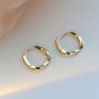 1 Pair 14K Gold-plated Copper Hoop Earrings Simple Casual Jewelry Perfect Mother's Day Surprise Gift For Mom And Lover