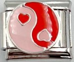 Pink Yin Yang 9MM Charm