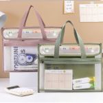 Transparent File Bag Document A4 Large - Brown