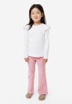 Flared Pull-on Corduroy Trousers - Pink