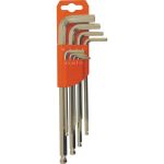 Metric Chrome Vanadium L-wrench Ball Driver Set 9-PIECE