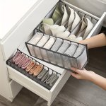 3PCS Underwear Drawer Organizer Storage Boxes Foldable Closet Organizers Drawer Divider Storage Boxes For Panties Bra Socks Ling