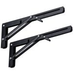 2 Pcs Heavy Duty Stainless Steel Collapsible Triangle Shelf Bracket- 40CM