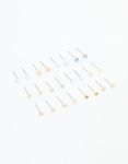 Goldair Gold Mixed Basic Small Stud Earrings 8-PACK