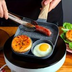 Versatile Non-stick Aluminum Alloy Fry Pan For Eggs & Pancakes - Perfect For Breakfast Or Steak Includes Wooden Handle Compatibl