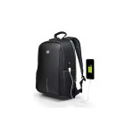 Port Designs Chicago Anti-theft 15" Laptop Black Backpack New