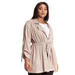 Donnay Plus Size Light Weight Utility Jacket - Stone
