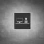 Office Sign D03 - Black - Powder Coated Aluminum