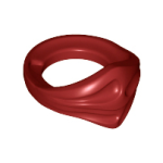 Parts Minifigure Bandana Ninja 15619 - Dark Red