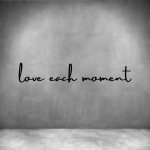 Love Each Moment - L 600MM Matt Silver Font 3