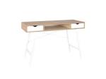 Everfurn Rain Work Desk Two Drawers Steel Frame Adjustable Feet Study Desk