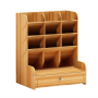 Wooden Desktop Organiser - 13 Compartment