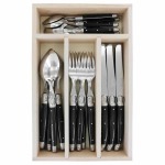 Andre 24 Piece Cutlery Set - Black