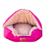 Burrow Dome Bed - Large Pink Canvas With Pink Calming Fabric