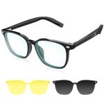 Genxenon Smart Glasses Bluetooth-audio Glasses For Men Women With Night Vision And Polarized Magnetic Lenses Remote Shooting Voi