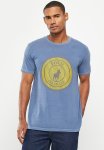 Polo Mens Pjc Overdyed Printed Short Sleeve Tee - Blue