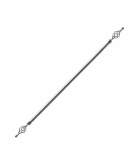 Smte Sastro Expandable Curtain Rod With Twisted Cage Finial 2M Gold Silver With Keychain