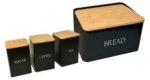 Steel Wooden Bread Container - 6 L