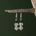 Christmas Minimalist Earrings With Glass Beads And Cubic Zirconia Assorted - Snowman