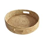 Round Woven Tray With Handles - Large