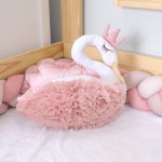 Shaped Pillow Swan With The Frilled Wings