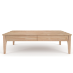 Laila Tapered Coffee Table With Drawers - Pine In Chestnut Finish