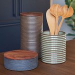 Dry Goods Jar With Wooden Lid