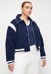 Cotton On Plus On Field Panelled Bomber Jacket - Heritage Blue