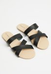 Edit Isla Criss Cross Slides - Black