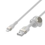 Belkin Boostcharge Pro Flex Braided Lightning 3M Cable White