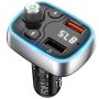 Bluetooth Fm Transmitter Car Charger Usbc Usb-a Hands-free Calling Music Gc
