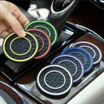 2PCS Double Circle Universal Car Cup Holder Coasters Non-slip And Anti-dust Insert Auto Car Cup Mat Car Vehicle Interior Accesso