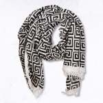 Maze Print Scarf - White Free